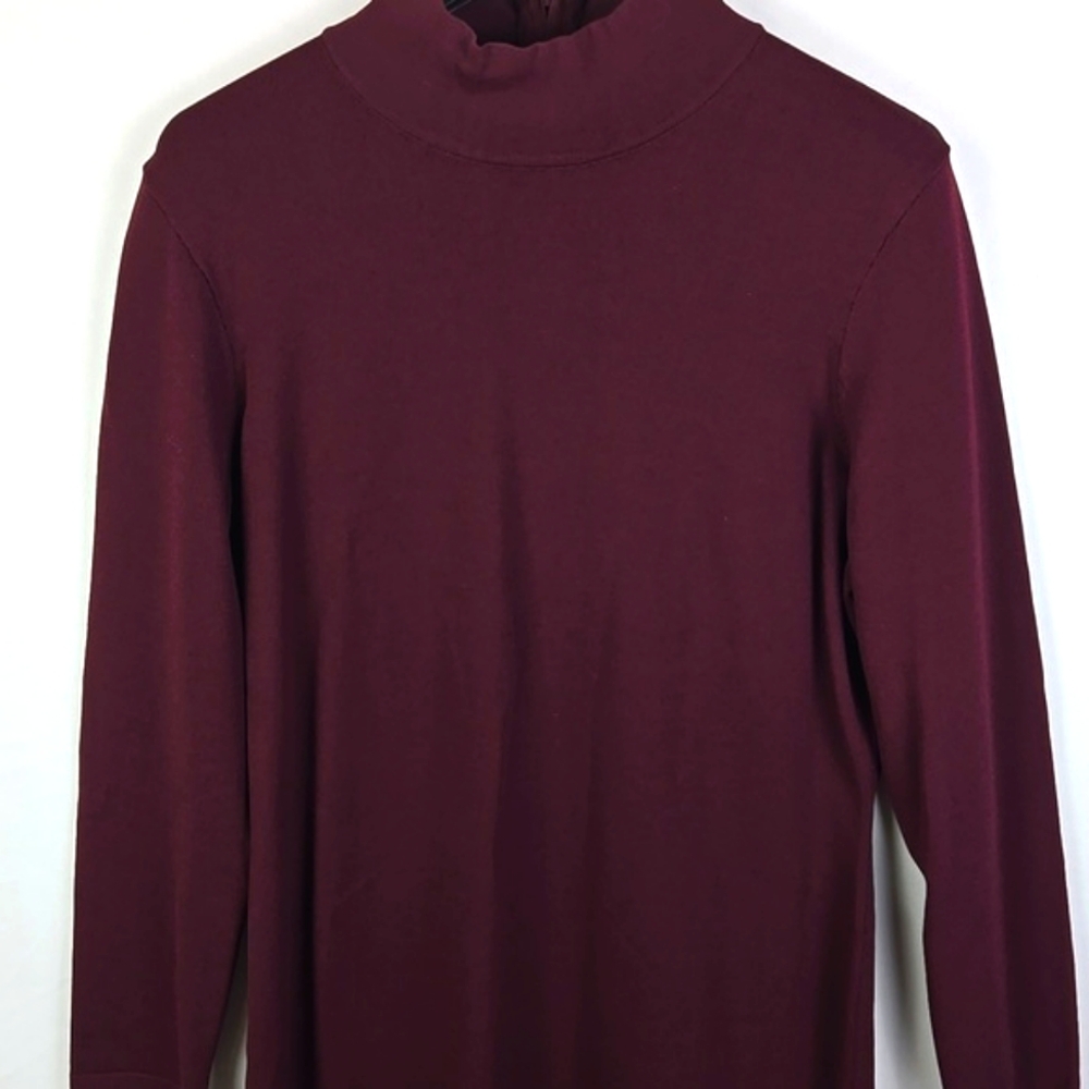 Lauren Ralph Lauren Womens Purple Knit Long Sleeve Dress Career Business Sz XL - Picture 2 of 11